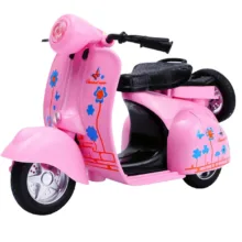 موتور بازی ناب سل مدل وسپا فلزی موزیکال چراغدار فانتزی کد Vespa metal toy motorbike with lights and music naab002