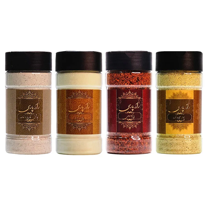 ادویه سیر و کره، پاپریکا دودی، کره، قارچ و خامه راز پارسی - 500 گرم بسته 4 عددی