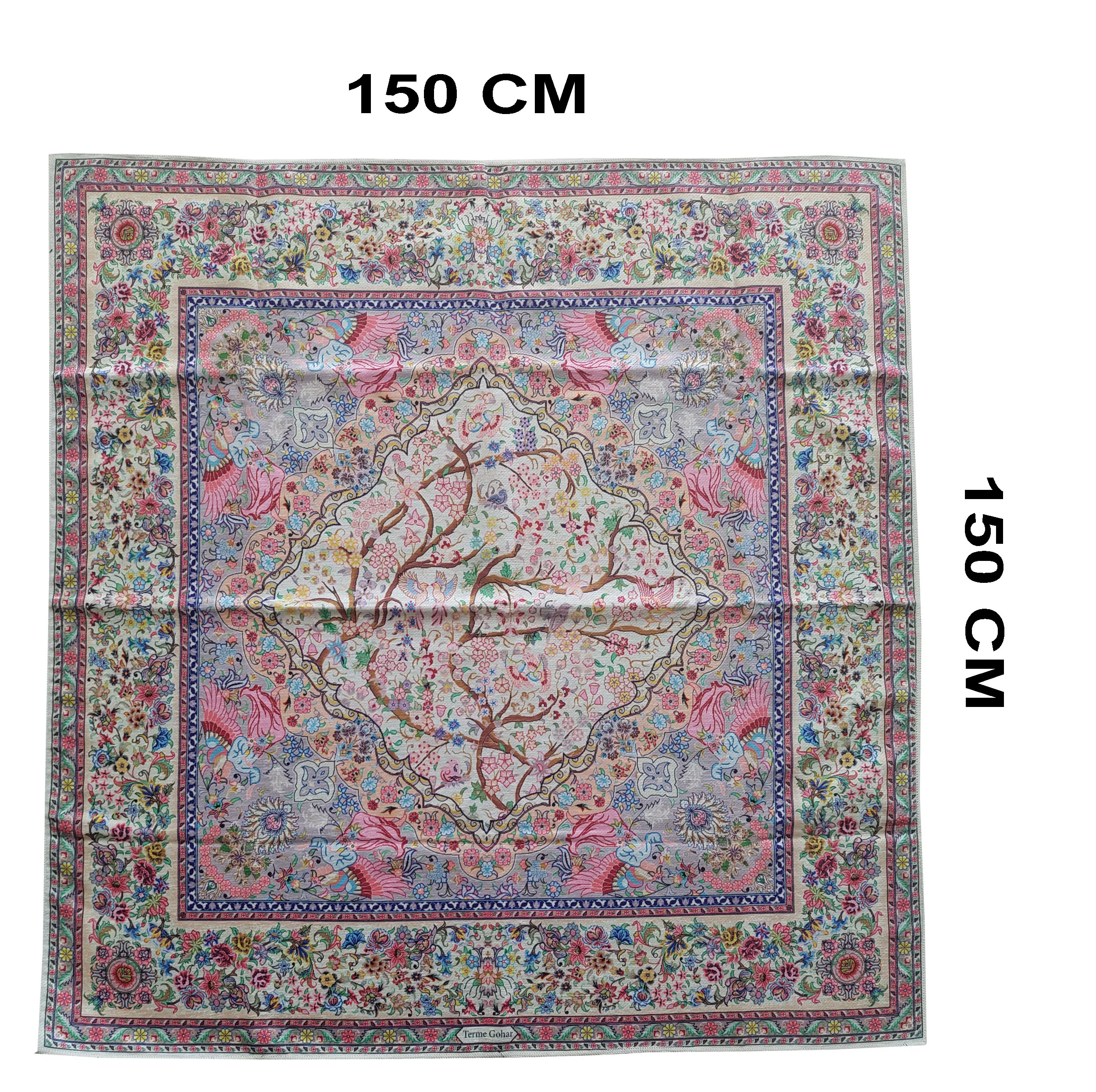 رومیزی مخمل طرح ترمه کد 150