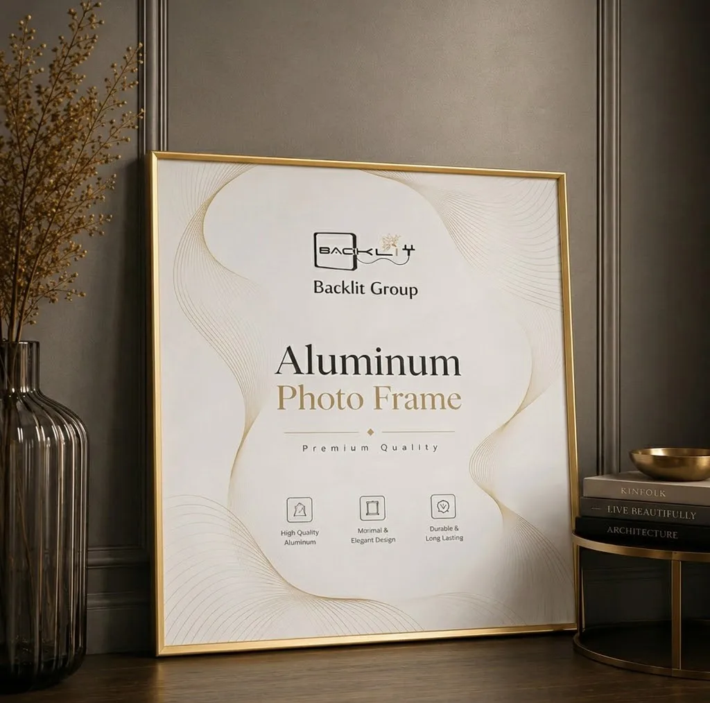 قاب عکس بکلیت مدل آلومینیومی AL-S5050 سایز 50×50 سانتی متر