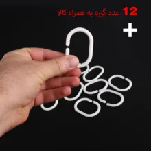 پرده حمام دلفین مدل jack-7766 سایز 180x200 سانتی متر