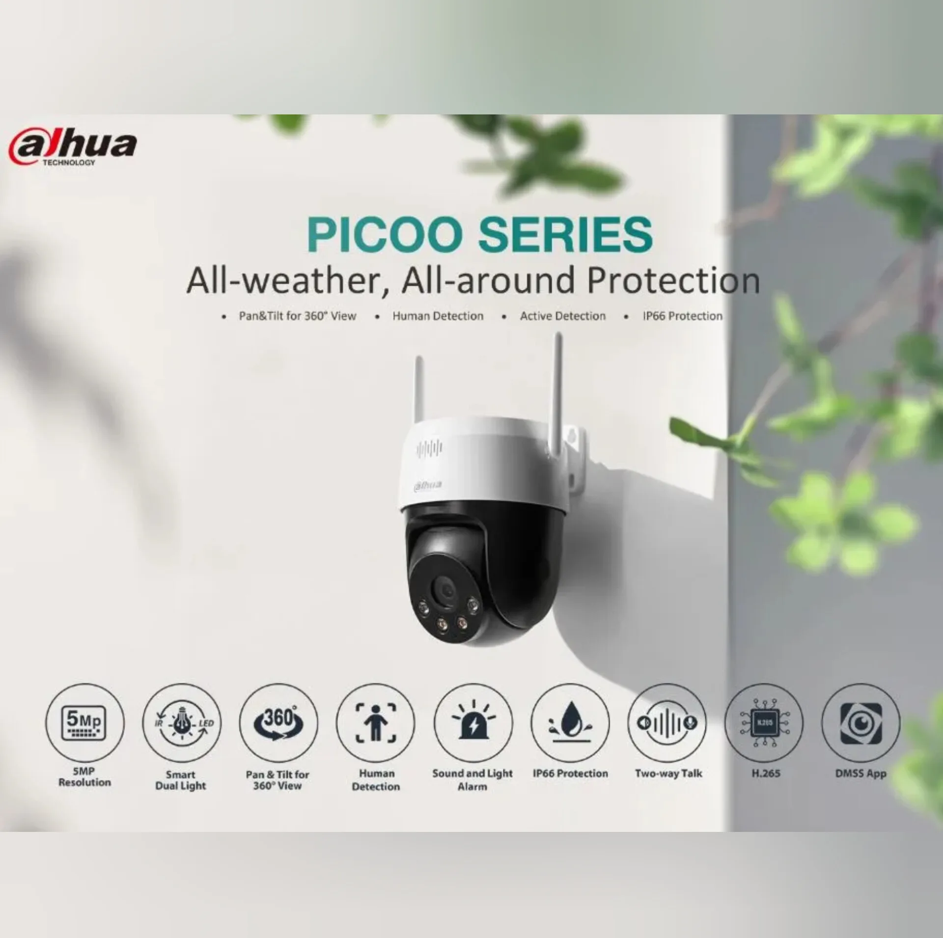 دوربین مداربسته بیسیم داهوا مدل Picco A2 DH-P5AE-PV