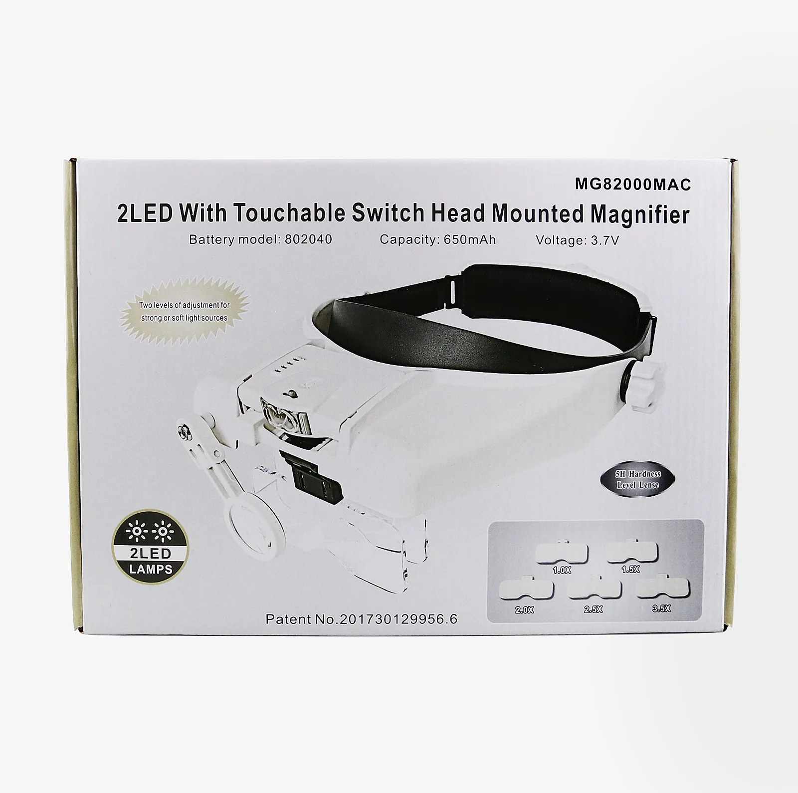 ذرهبین مدل هدبندی چراغدار کد MG82000MAC