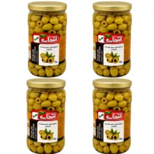 زیتون شور بی هسته انتخاب - 650 گرم بسته 4 عددی