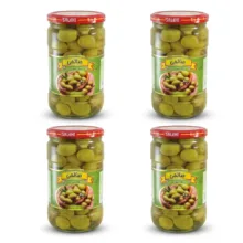 زیتون شور سبز ویژه هسته دار صالحی – 650 گرم مجموعه 4 عددی