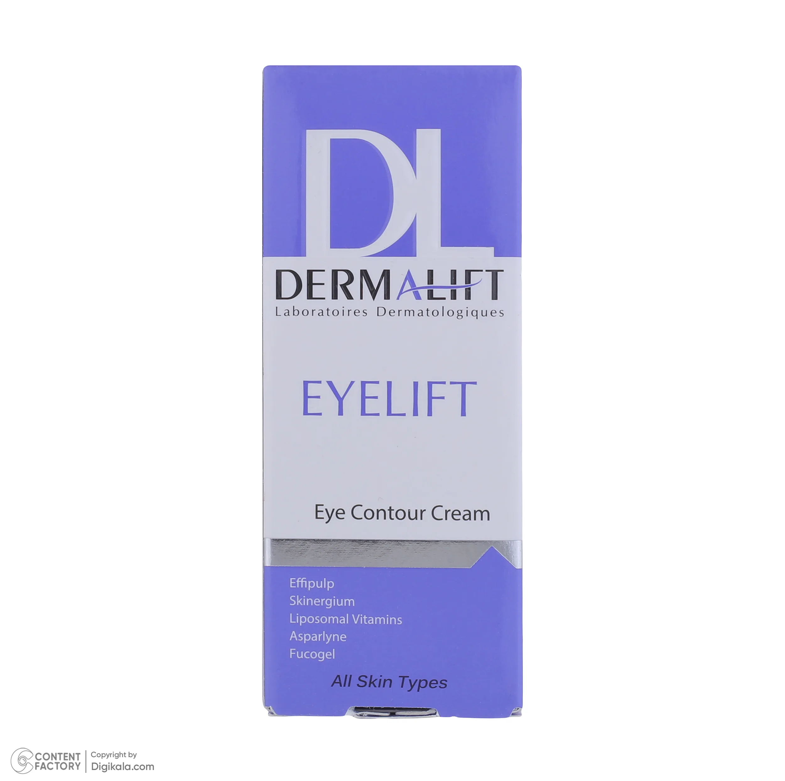 کرم رطوبترسان دور چشم درمالیفت مدل Eyelift Eye Contour مناسب انواع پوست حجم 20 میلی لیتر