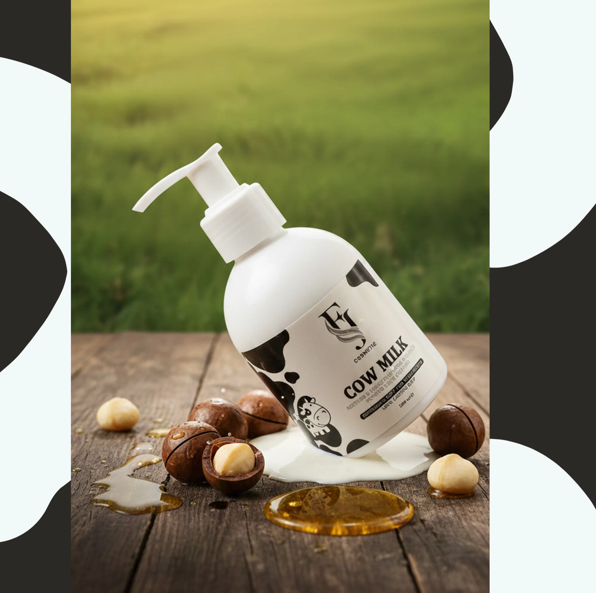 کرم آبرسان بدن افجه مدل 0COW - M4 مناسب انواع پوست حجم 200 میلی لیتر مجموعه 4 عددی