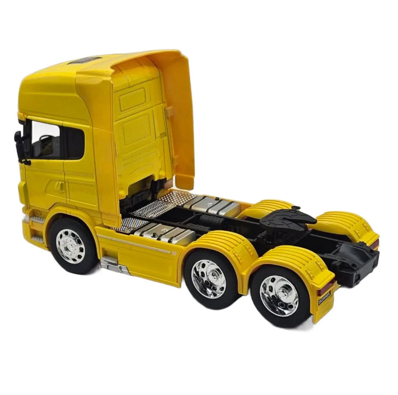 ماکت ماشین ناب سل مدل تریلی اسکانیا ولی فلزی 10چرخ کد SCALE 1:32 WELLY TRANSPORTER SCANIA V8 R730