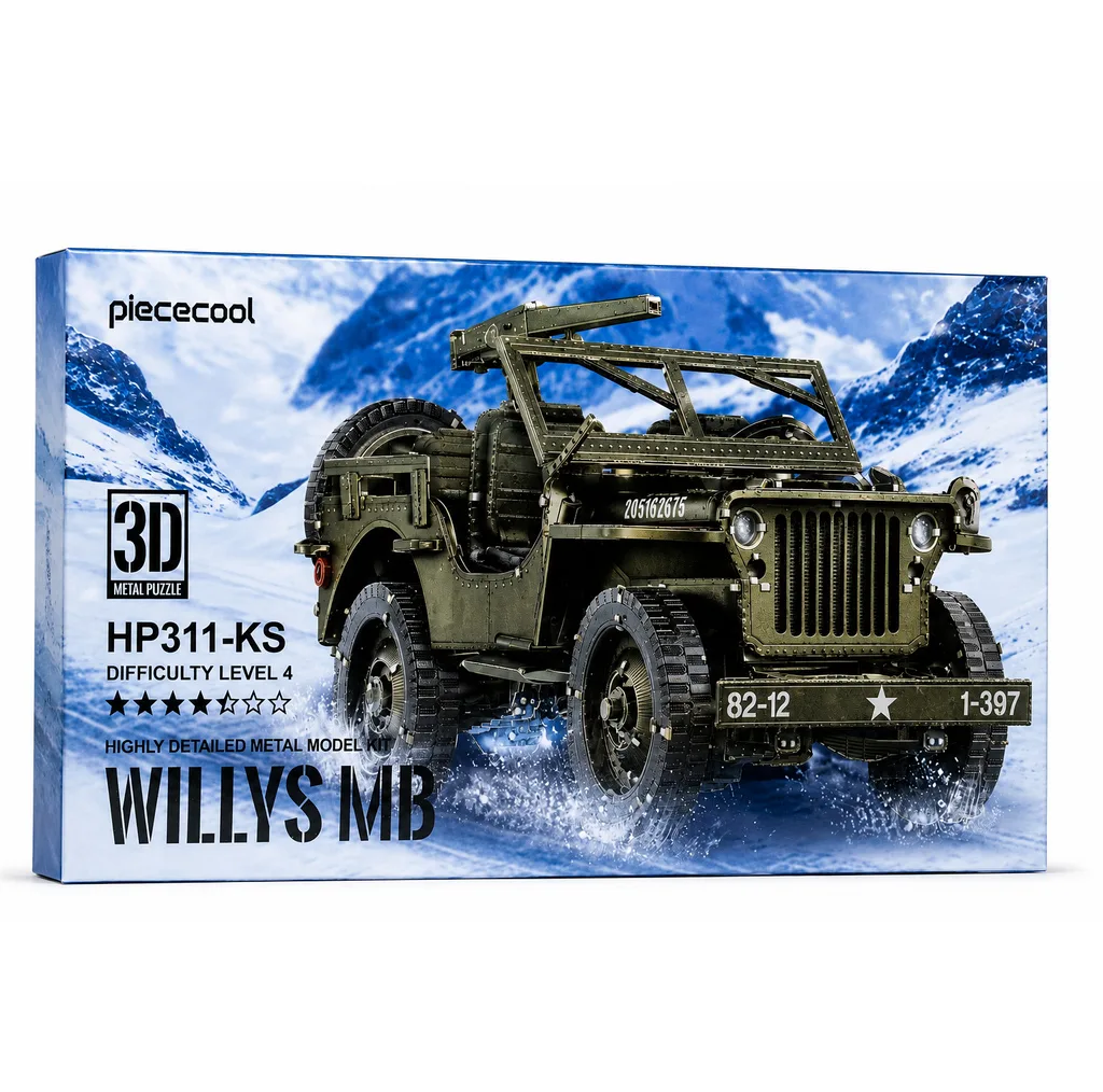 ساختنی 369 تکه پیسکول مدل Willys MB