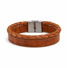 دستبند چرمی چرم یلسان مدل نات لوم کد 220-PRM-02