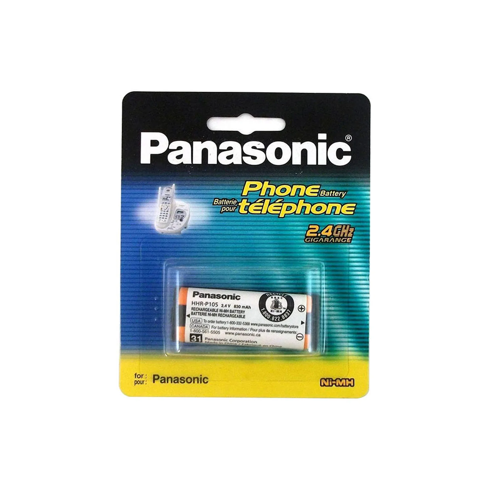 باتری تلفن بی سیم پاناسونیک مدل HHR-P105 کد 196
