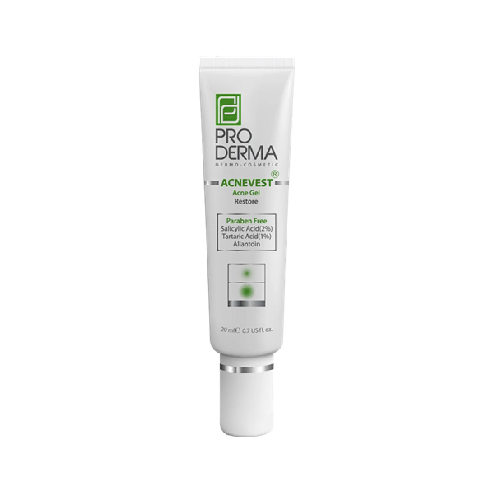 ژل ضد جوش پرودرما مدل Acne Derm حجم ۲۰ میلی لیتر