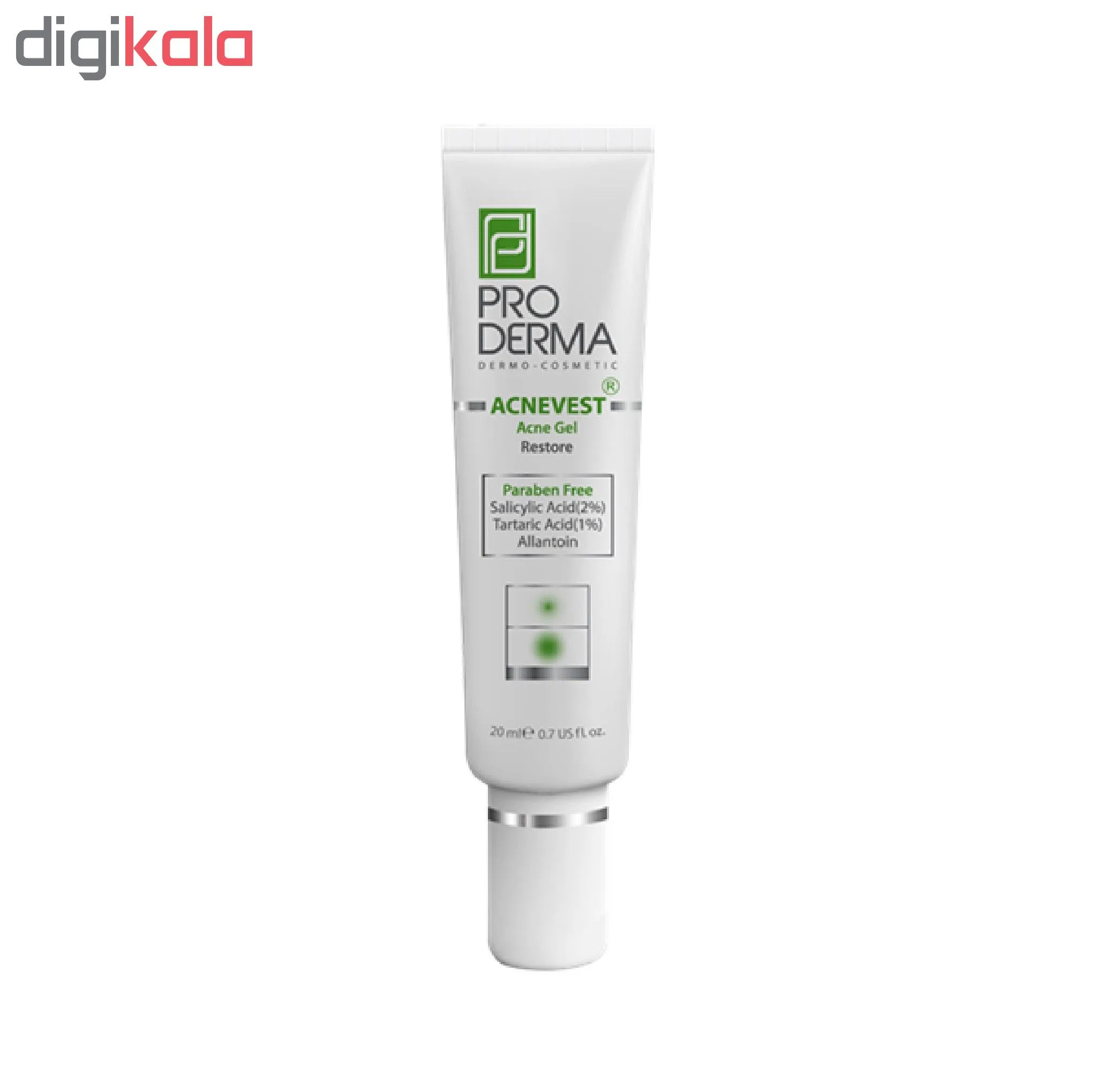 ژل ضد جوش پرودرما مدل Acne Derm حجم ۲۰ میلی لیتر