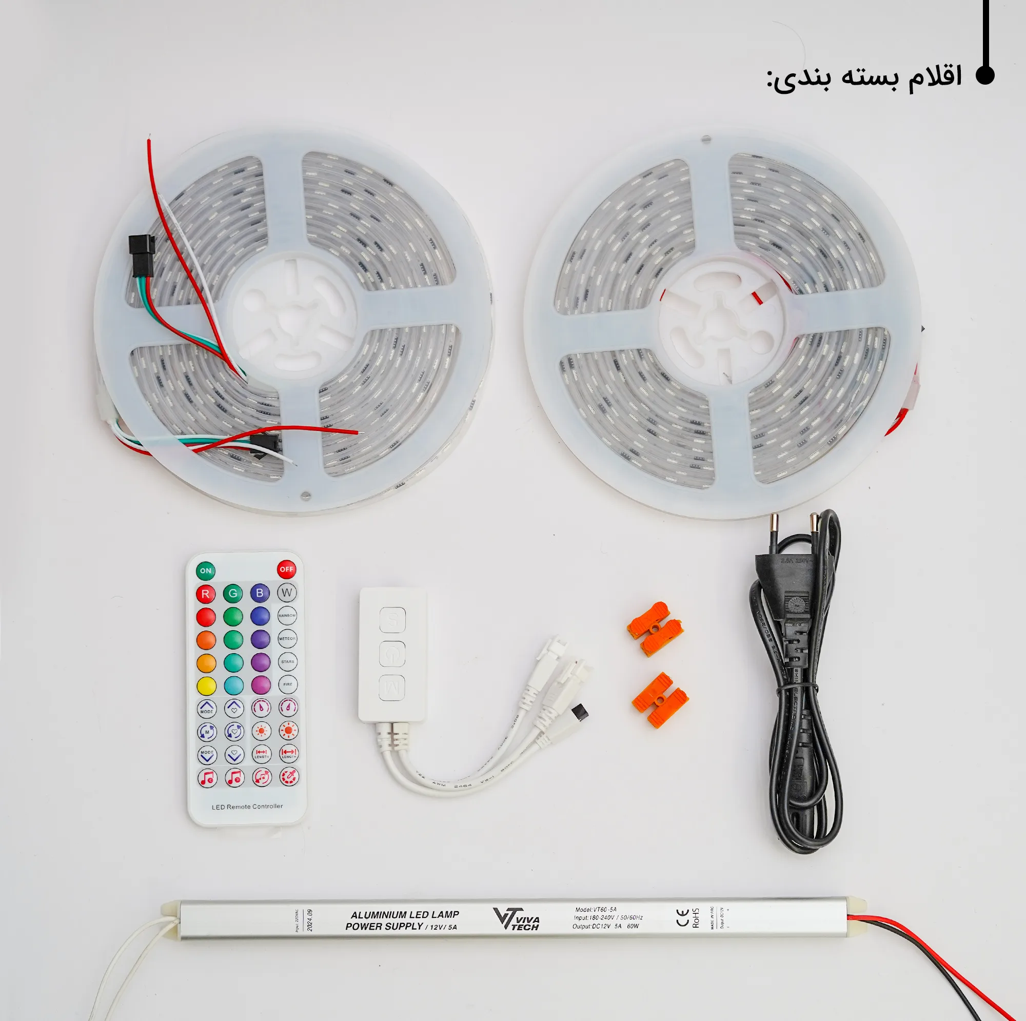 ریسه ال ای دی مدل برنامه پذیر ARGB کد SP611 طول 10 متر