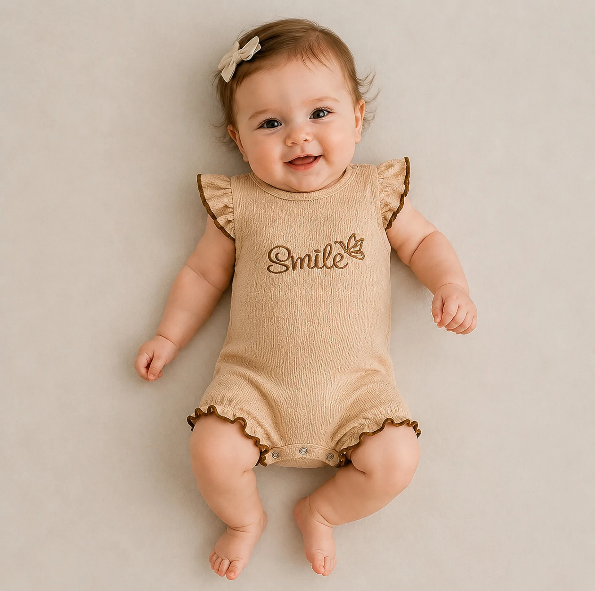 رامپر نوزادی ویونل مدل پنبه ای Smile