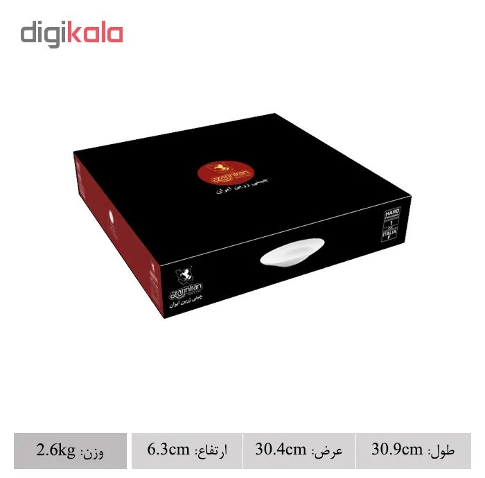 ظرف پاستا چینی زرین ایران سری ایتالیا اف مدل فلورانس درجه عالی