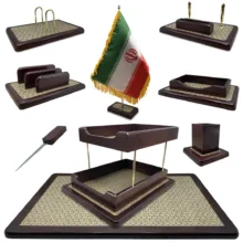 ست لوازم اداری رومیزی طرح خاتم  مدل GK مجموعه 9 عددی