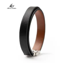 دستبند چرمی چرم عطارد مدل چرم طبیعی کد BA06