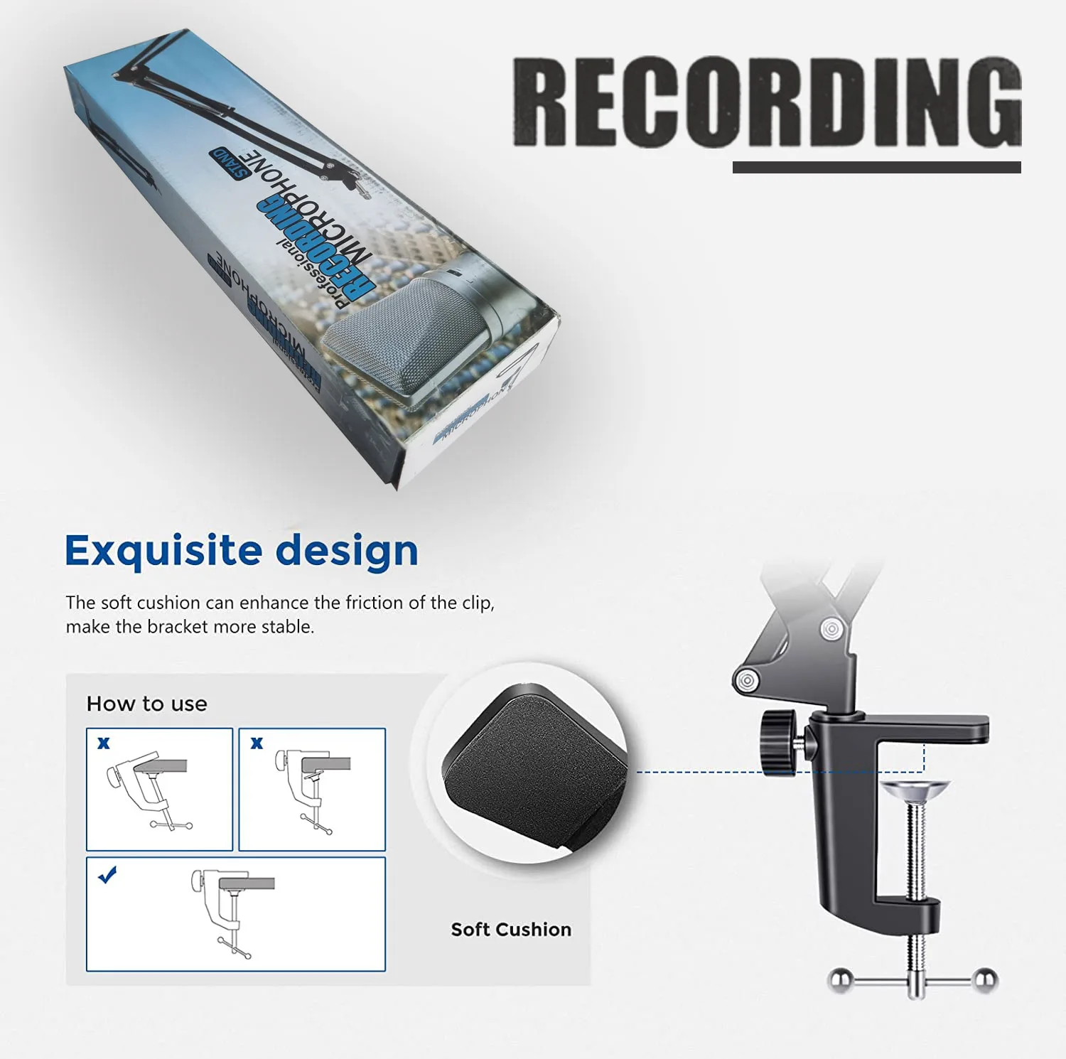 پایه میکروفن رکوردینگ مدل desk
