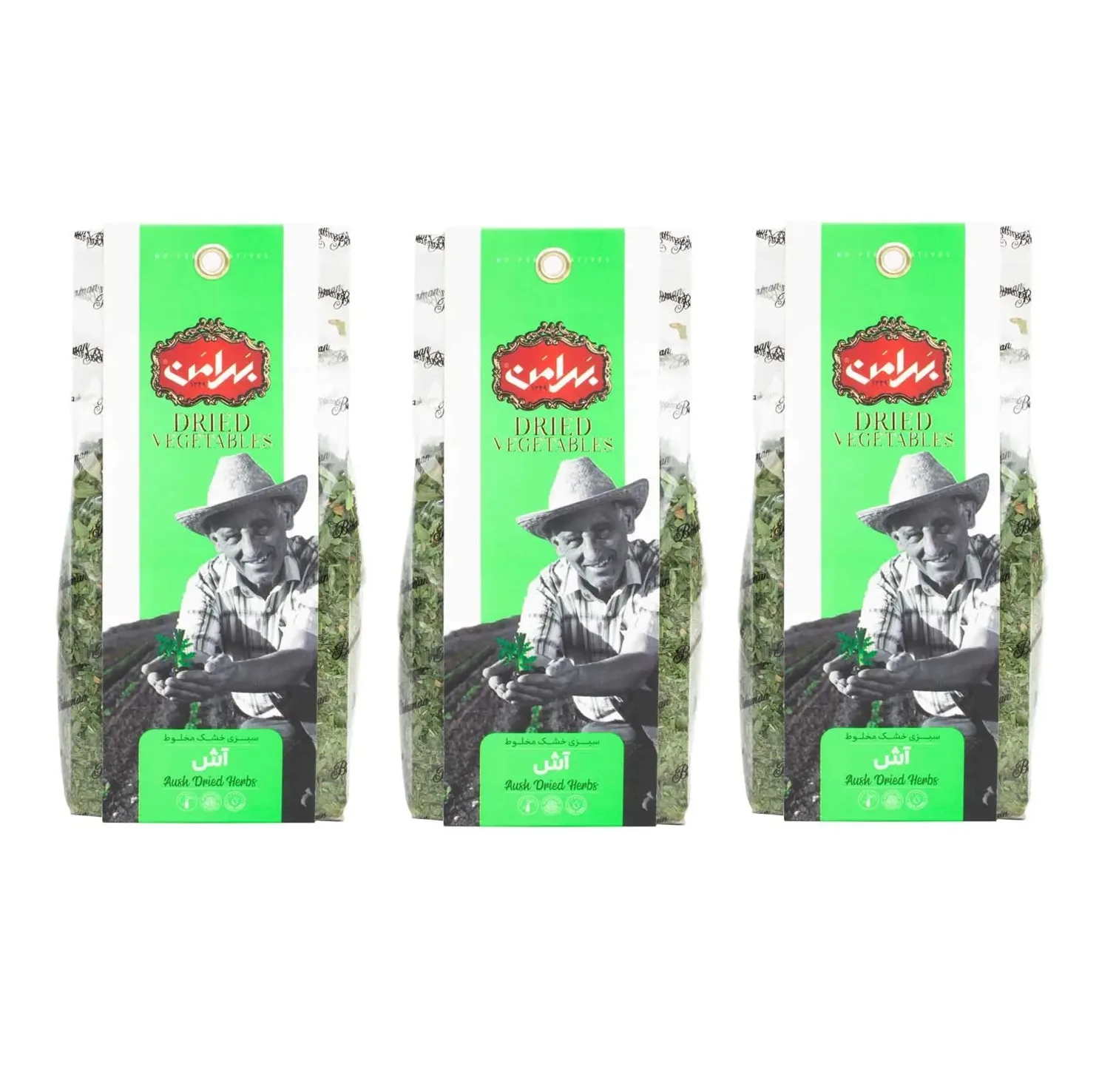 سبزی خشک مخلوط آش بهرامن - 80 گرم مجموعه 3 عددی