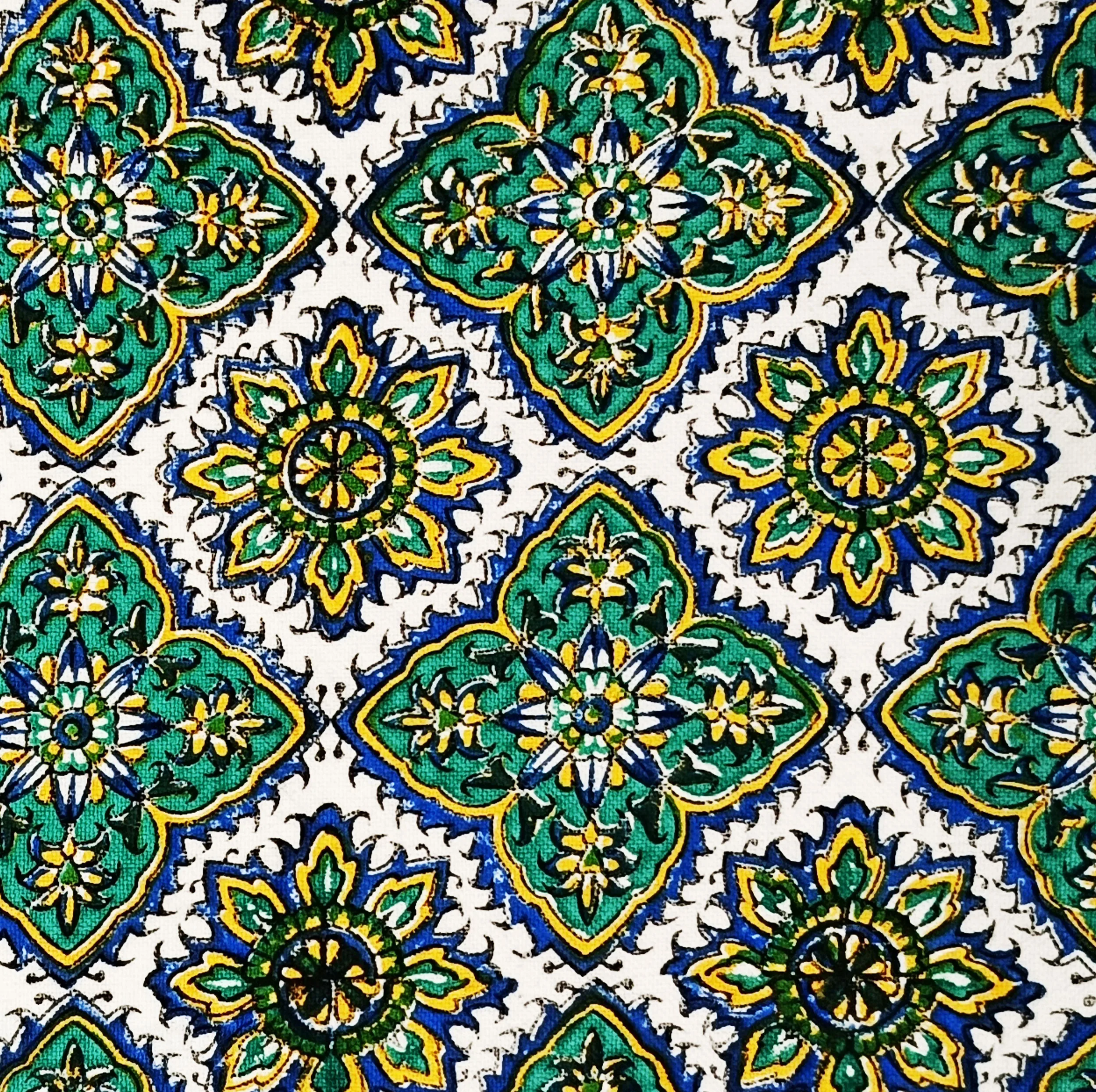 رومیزی قلمکار مدل خشتی