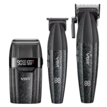 ماشین اصلاح موی سر و صورت شارژی وی جی ار مدل V-640 s3 مجموعه 3 عددی