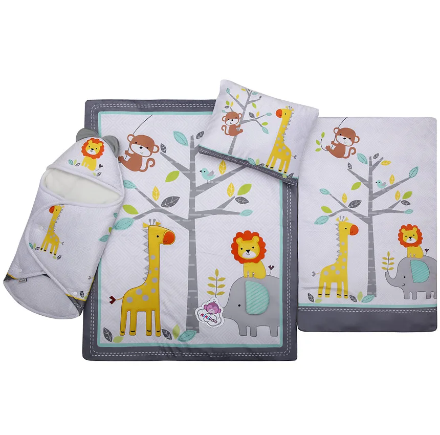 سرویس خواب نوزادی نی نی بان طرح شیرشاه مجموعه 4 عددی