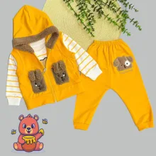 ست 3 تکه لباس نوزادی مدل Happy Dog کد Za3
