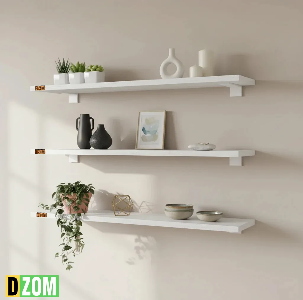 شلف دیواری دیزم مدل SLF_76O54_80 بسته 3 عددی