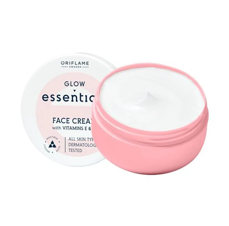کرم ویتامینه صورت اوریفلیم مدل Glow Essentials مناسب برای انواع پوست حجم 75 میلی لیتر