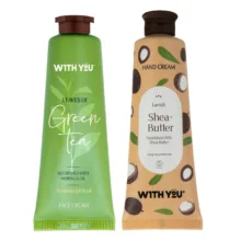 کرم مرطوب کننده ویت یو مدل GREEN TEA and Shea Butter حجم 50 میلی لیتر مجموعه 2 عددی
