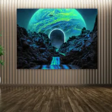 پوستر پارچه ای بلک لایت طرح سیاره منظومه شمسی مدل earth کد PP1469