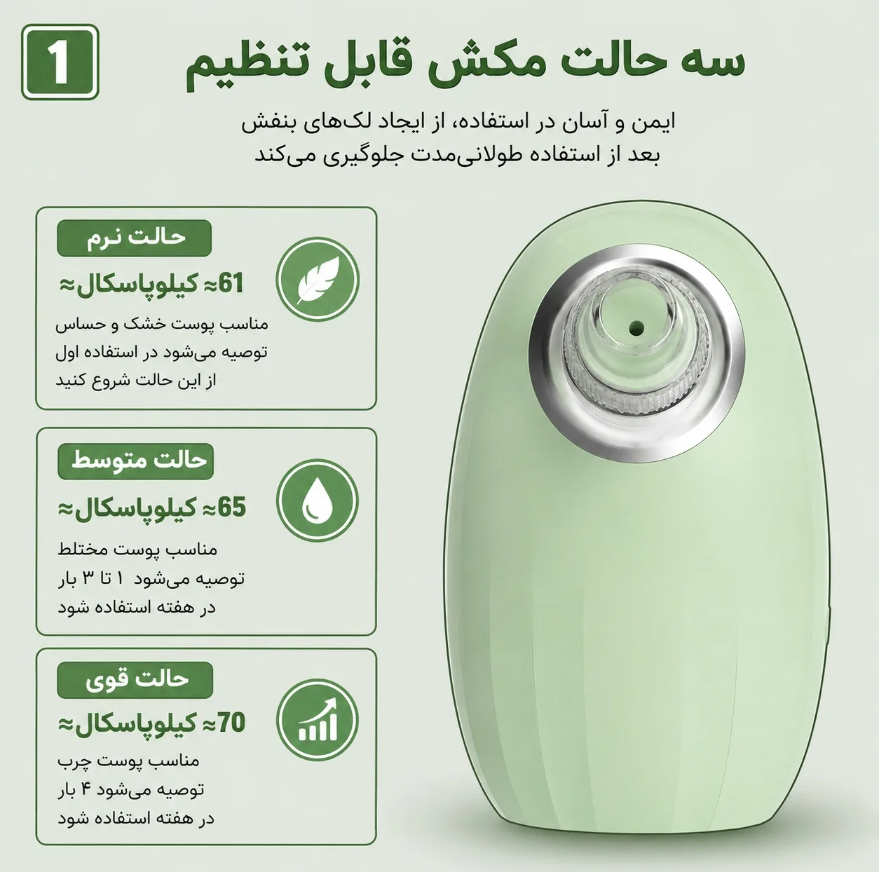 میکرودرم مدل Hot Compress به همراه 5 عدد سری