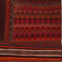 گلیم دستبافت مدل چهل تیکه کد 4050193 زمینه قرمز