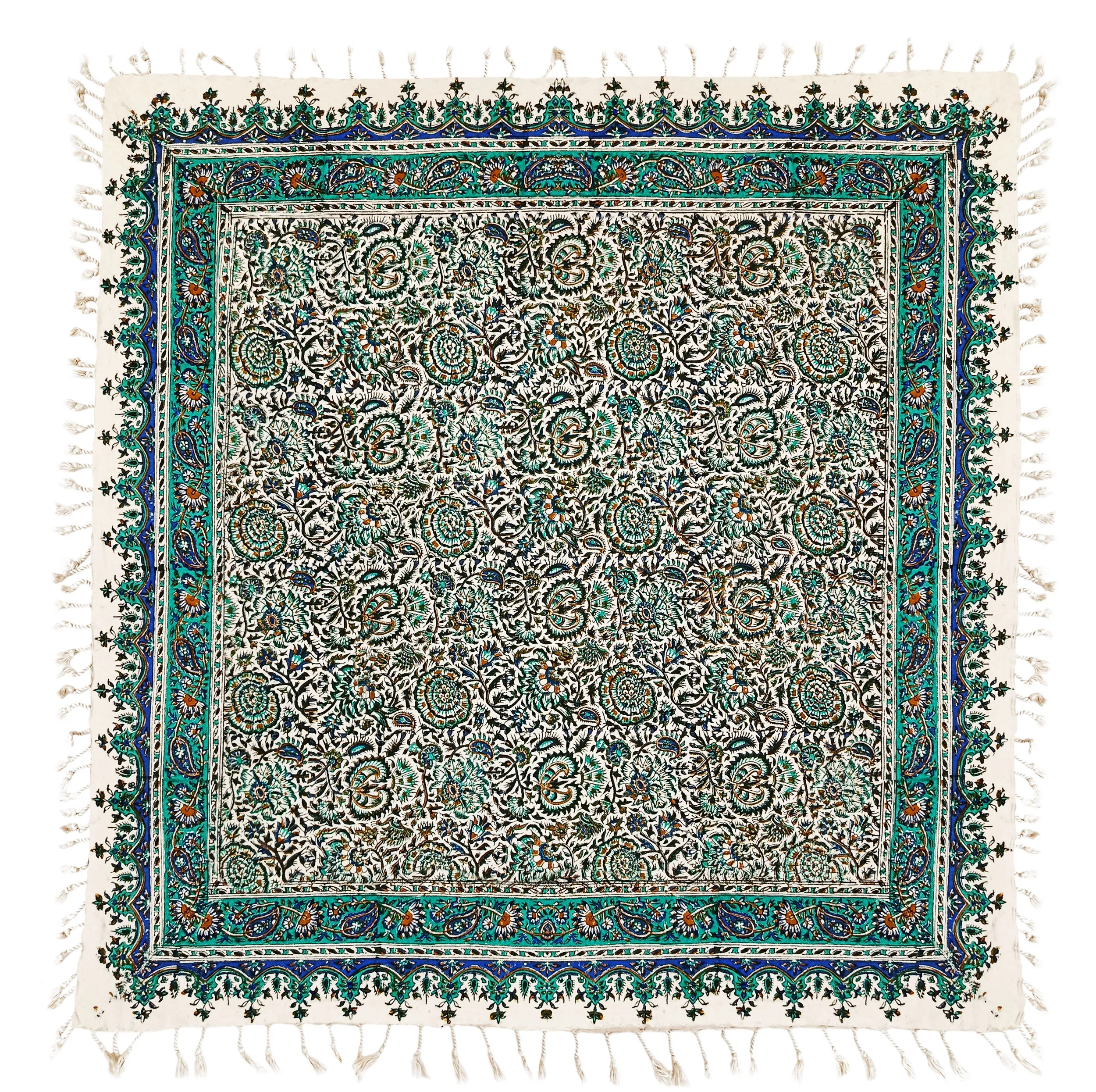 رومیزی قلمکار مدل گل اناری