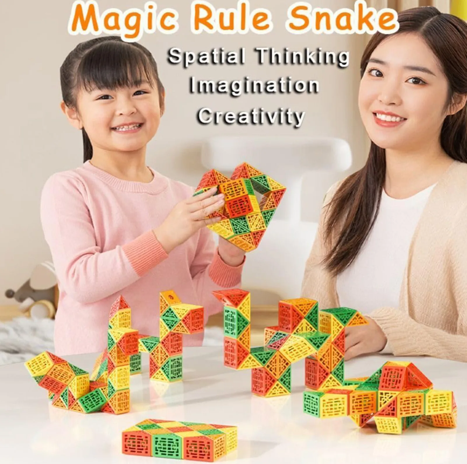 مکعب روبیک چی ای مدل ماری دی ان ای 72 قطعه کای وای QY Magic Snake DNA 72 pcs