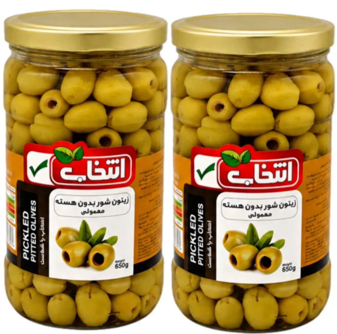 زیتون شور بی هسته انتخاب - 650 گرم