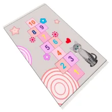 فرش پارچه‌ای مدل کودک طرح لی لی کد 1499-1