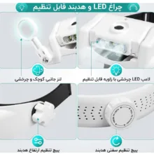 ذرهبین مدل هدبندی چراغدار کد MG82000MAC
