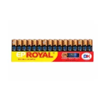باتری نیم قلمی رویال مدل R03 UM-4 بسته 60 عددی