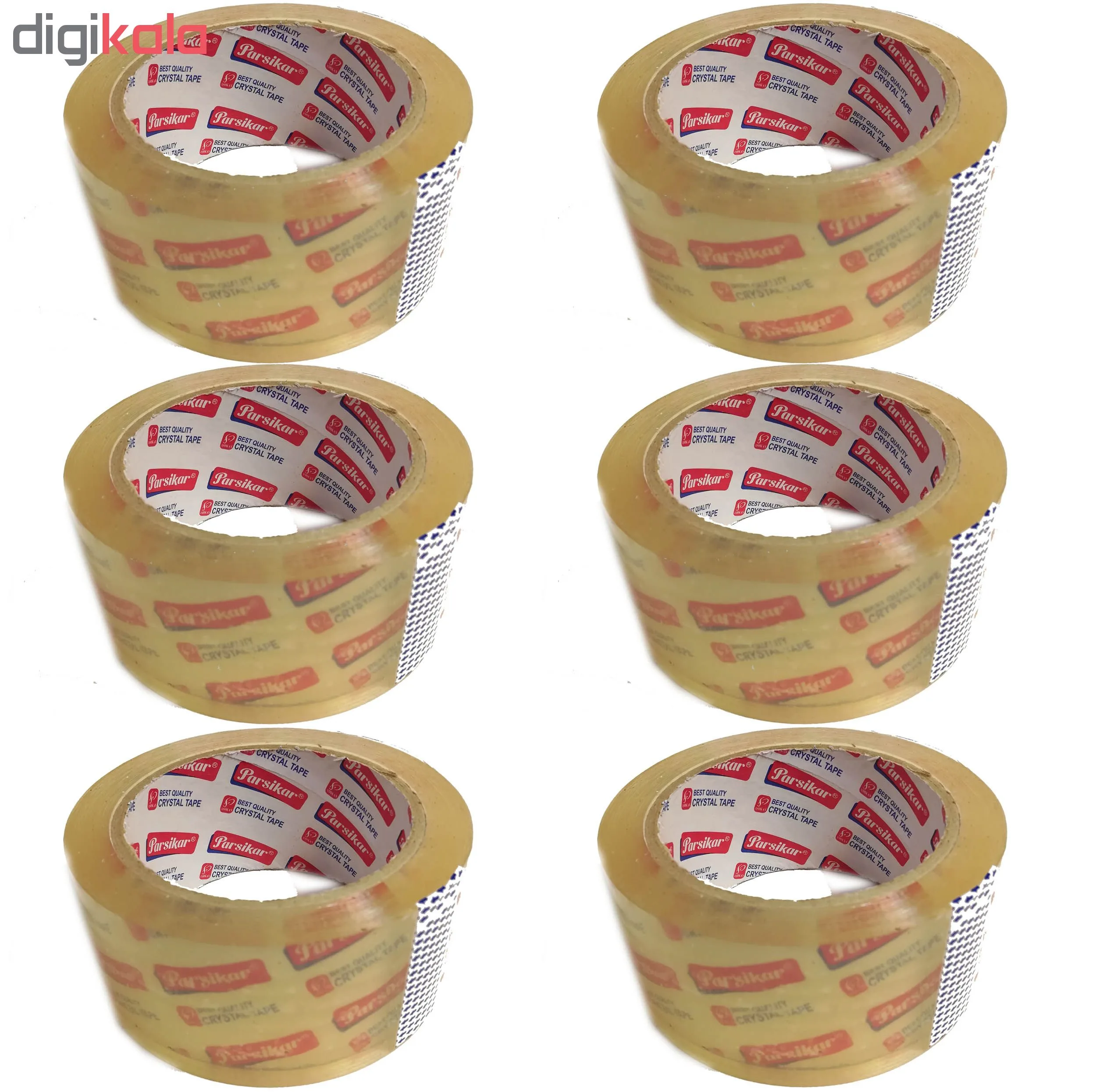 چسب نواری پارسی کار عرض 4.8 کد 1006 بسته 6 عددی