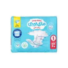 پوشک چسبی بچه مای بیبی مدل کانال دار شماره 1 سایز Newborn دو بسته 40 عددی