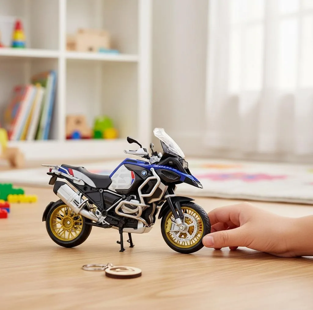 ماکت موتور ناب سل مدل بی ام و فلزی BMW R1250 GS به همراه جاسوییچی