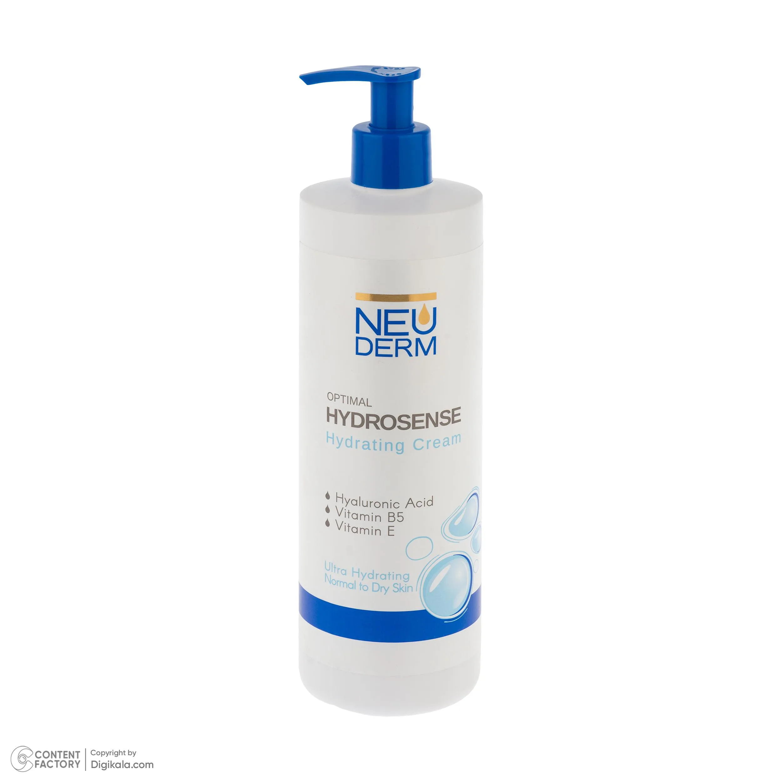 کرم مرطوبکننده دست، صورت و گردن نئودرم مدل Optimal Hydrosense مناسب برای پوست خشک و معمولی حجم 450 میلیلیتر