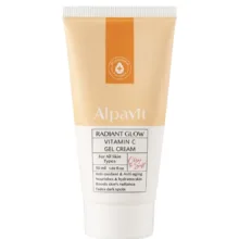 ژل کرم روشن کننده دست و صورت آلپاویت مدل Radiant Glow مناسب برای انواع پوست حجم 50 میلی لیتر