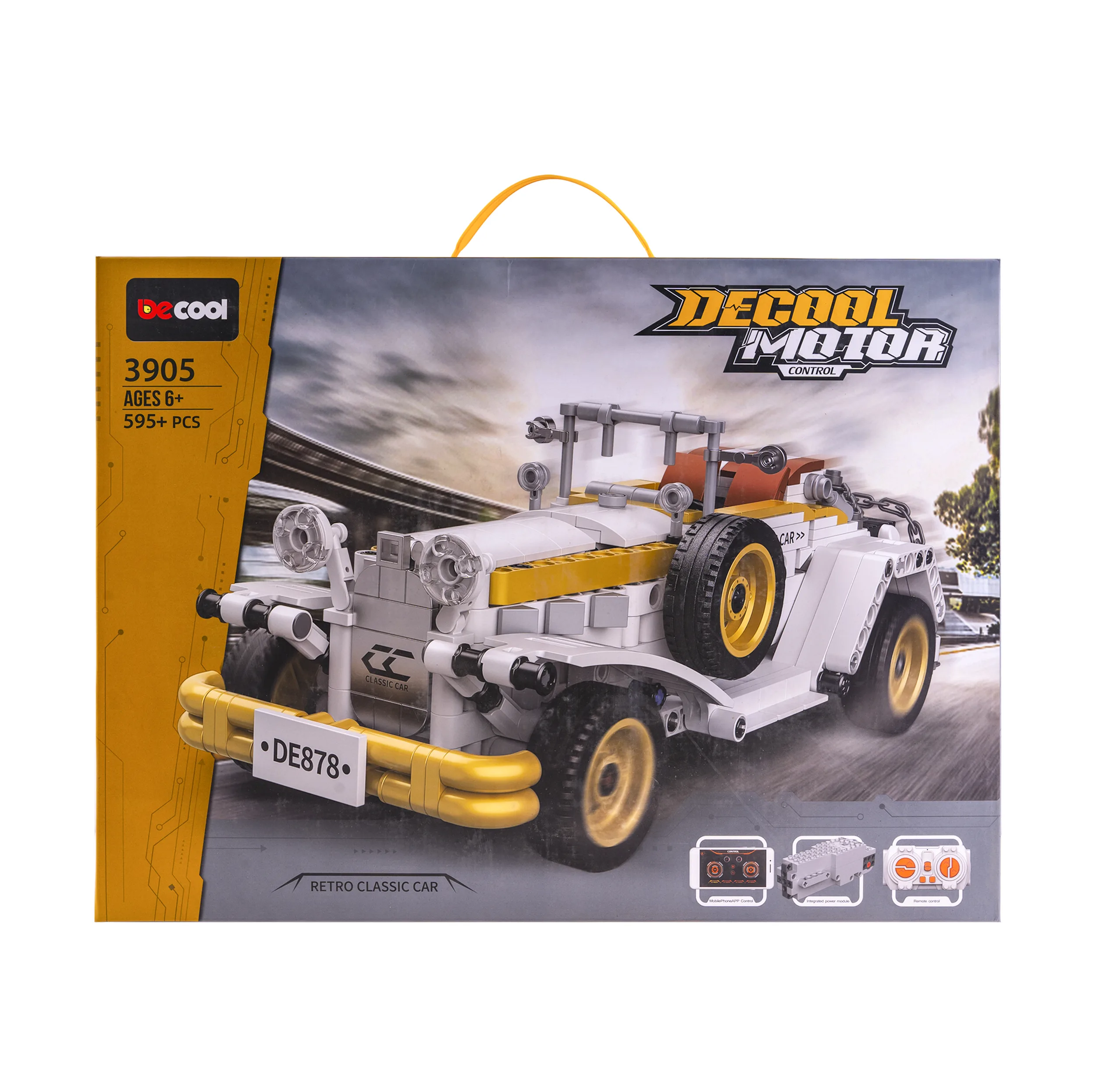 ساختنی  595 تکه دکول مدل retro classic car کنترلی کد RC-3905