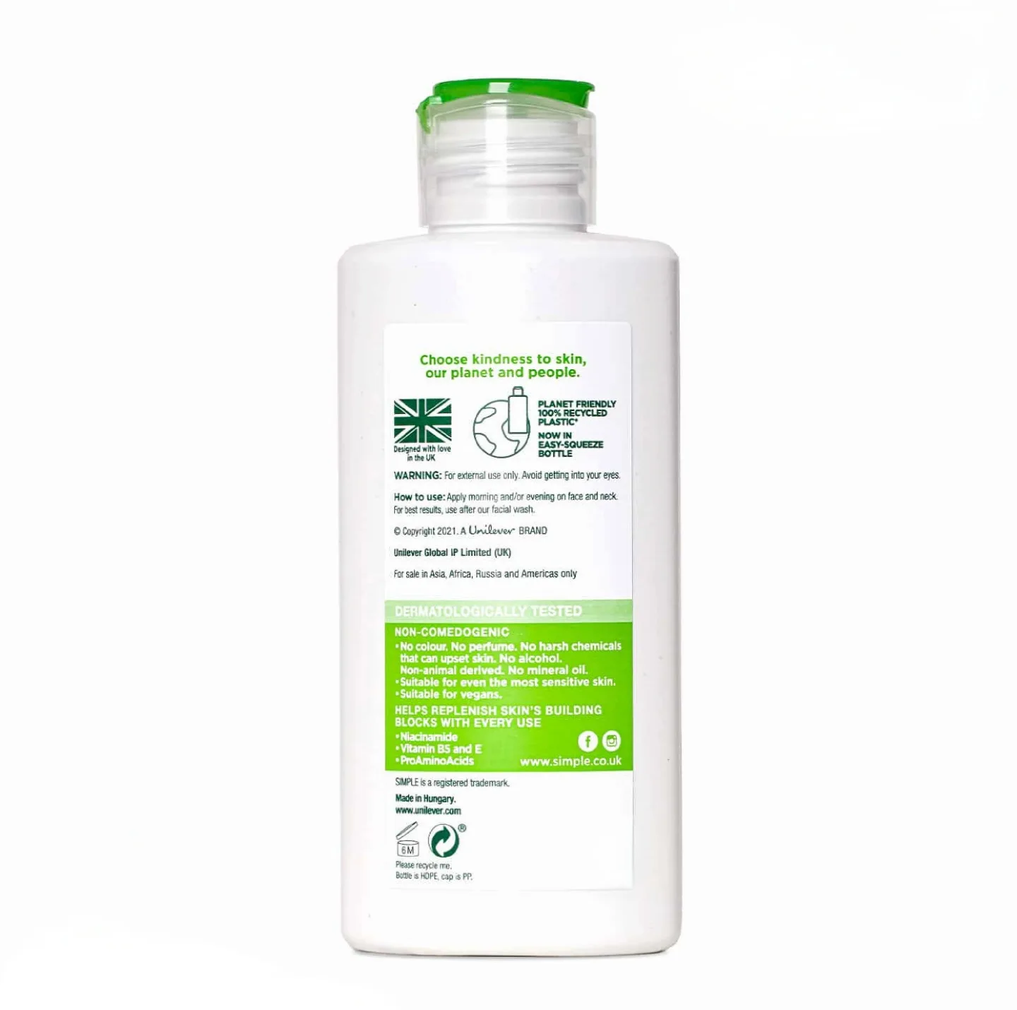 کرم آبرسان سیمپل مدل Fast Absorbing حجم 125 میلیلیتر