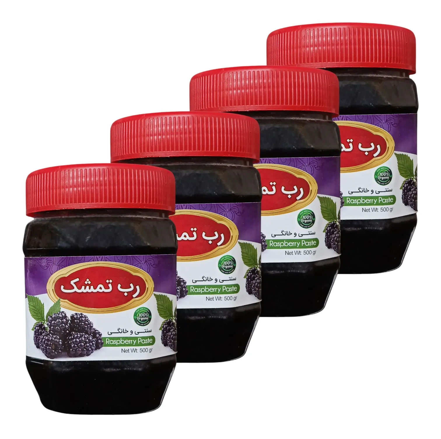 رب تمشک سنتی جالینوس - 450 گرم بسته 4 عددی
