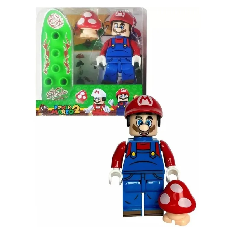 اکشن فیگور طرح ماریو مدل mario 32-23 ارتفاع 8 سانتیمتر مجموعه 6 عددی