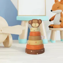 بازی فکری برج هیجان طرح میمون مدل MKids56-A-B